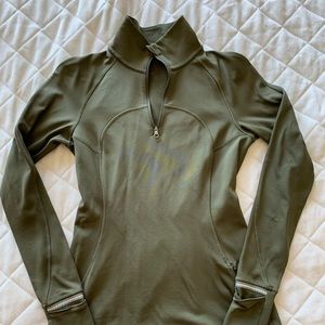 Lululemon Olive 1/4 Zip Fleece